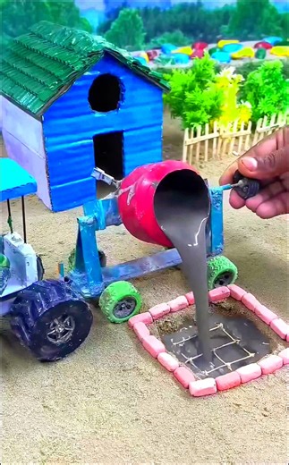 diy mini construction machine science project | diy tractor video | #shorts #youtubeshorts