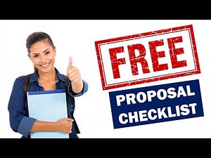 Free Checklist For Proposals: Make Sure You Include Everything You Need With This Fantastic Resource