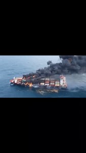 2.8K views · 58 reactions | Container ship got Fire  Video source unknown (Dm for credit or removal) #lifein_sea #merchantnavy #dollar #travel #tugboats #ship #shiplife #shipstagram #shipyards #boatcrash #shipaccident #boataccident #barge #boating #boatlife #aluminumboats #maritime_family #merchantnavy #coolmariners #marinesight #instaship #marineengineer #sea #boat #firefly | Lifein_sea | Facebook