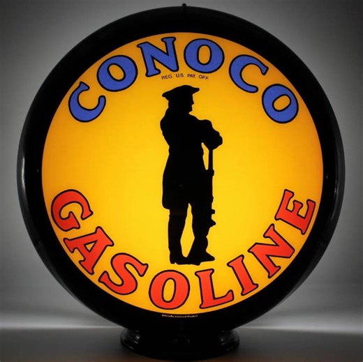13.5" Conoco Gasoline Gas Pump Globe WITH or WITHOUT Heavy Duty Light Base Utah Memorabilia Americana Diner Decor Gas Station Theme Petro Ad - Etsy UK
