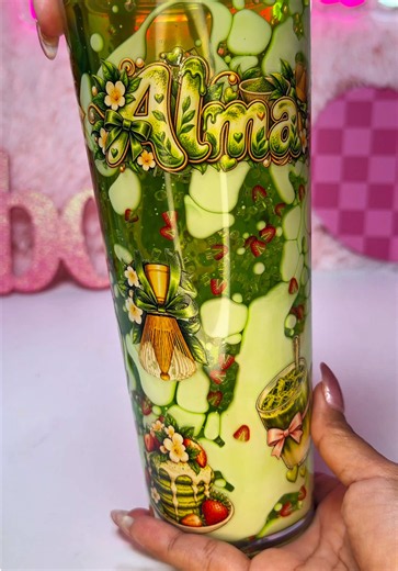 Custom Snow Globe Tumbler Matcha — Snowglobe Tumbler Ideas
