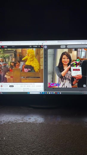 In Sesame Street Episode 1000, The Adults & Big Bird are Looking at Sleeping Count Von Count with a Picture of Miranda Cosgrove in iCarly Season 6 Episode 6 iBattle Chip