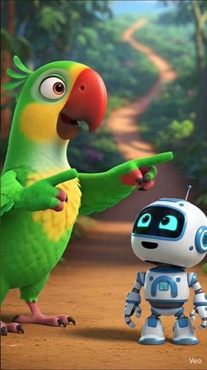 Robo aur Parrot #shortsvideo #viralshorts #animation #cartoon #robo #parrot
