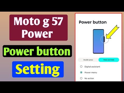 Moto g 57 Power power button setting