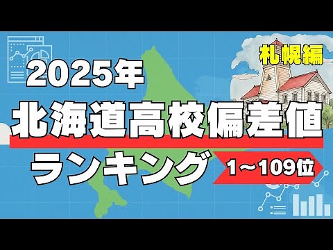 北海道高校偏差値ランキングTOP109!【2025 札幌編⭐️】