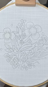 Part 1. Botanical embroidery kit, spring embroidery pattern, leaves embroidery design. #HandEmbroidery #embroiderywork | Charmaine Azoulay