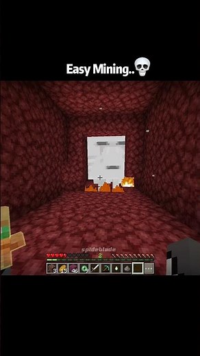 Easy Nether Portal Mining Trick in Minecraft! 🔥⛏️