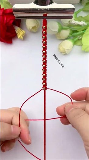 Zero-foundation beaded ropes, rope weaving tutorial, hand-made rope weaving craftsman, zero-foun