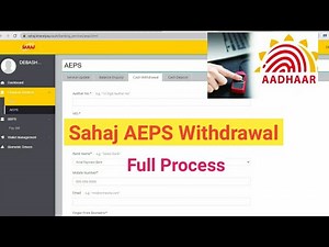 Sahaj Aeps Withdrawal Process 2020 | Aadhaar ATM AEPS | Sahaj Mitra Aeps Commission | CSP VLE