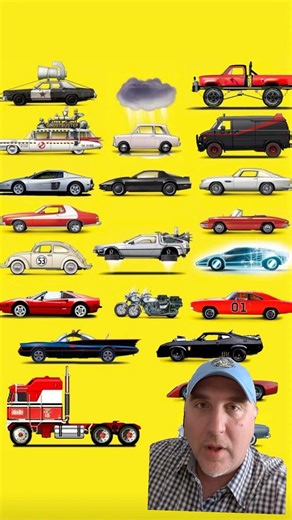 Can you name all of these famous TV/Movie vehicles from the 70s and 80s? #popculture