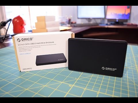 ORICO 2.5" USB 3.0 Toolless SATA Hard Drive Enclosure Unboxing and Review