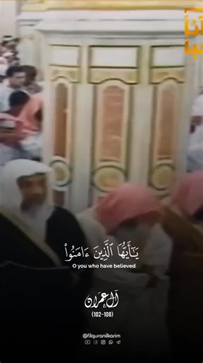 WᴏʀᴅOғAʟʟᴀʜ on Instagram: "⸻ 🎙️ Abdul Wadood Haneef – Tarāwīḥ | 1414H 📖 Madinah | Sūrat Āl-ʿImrān | Verses 102–108 A solemn and powerful recitation of some of the most striking ayaat of Sūrat Āl-ʿImrān — beginning with the command to fear Allah with true taqwā, holding firmly to His rope, and remembering His immense favor upon the believers. The verses then move to the scene of the Day of Judgment, where faces will be brightened with mercy and others darkened due to disbelief, a timeless remin