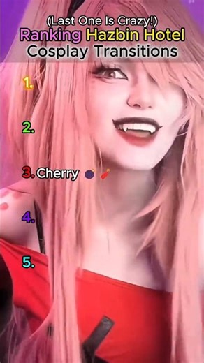 RANKING the best hazbin hotel cosplay transitions 🔥 #cosplay