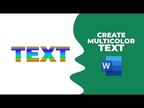 How to create multicolor text in Word