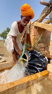 A 2000-year-old well on the India-Pakistan border still draws water through a well. | Mr Jagdish