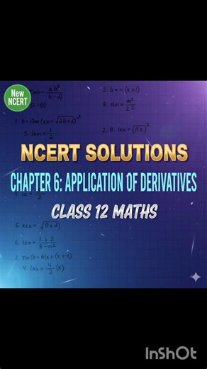 #maths #exam #class12 #chapter6 #applicationofderivativr #newncertsolution #handwritten #notes #cbse
