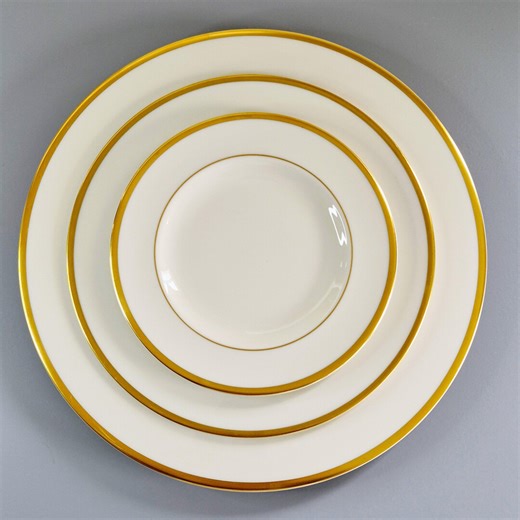 Vintage Pickard "richmond" Cream & Gold Dinnerware, USA Made, Elegant Bone China Replacement Dishes - Etsy