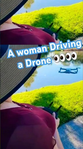 How a Woman drive a Drone #shorts #dronepilot