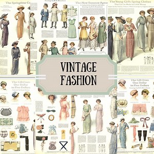 Edwardian Fashion Illustrations: Ladies Home Journal, Scrapbooking Ephemera (digital Download) - Etsy