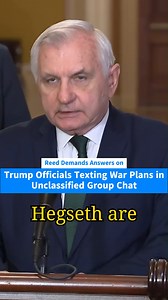 Using an unclassified app to text around highly sensitive, active military plans shows an absurd lack of common sense and unacceptable disregard for the safety of U.S. servicemembers. We need answers on this reckless security breach & a bipartisan investigation immediately. | Senator Jack Reed