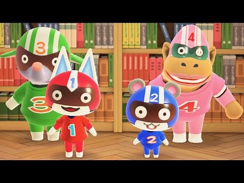 Kid Cat, Agent S, Big Top, and Rocket Singing Mr. K.K. in Animal Crossing: New Horizons