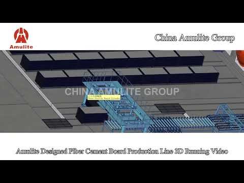 How It Works: Fiber Cement Board Production Line 3D Animation | Amulite