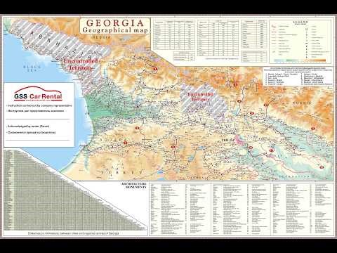 Road map of Georgia