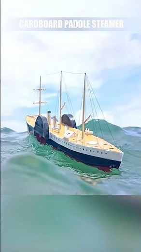 Cardboard ship Brother Jonathan goes to sea, a model of a 19th century steamship #cardboardship