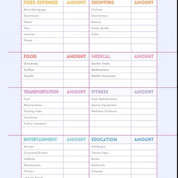Monthly Budget Planner: Expense Tracker, Savings Challenge (printable PDF) - Etsy Canada