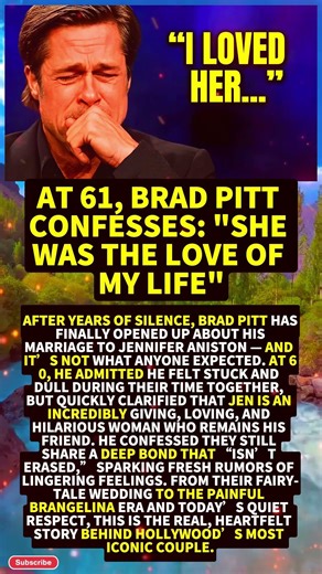 At 61, Brad Pitt Confesses: "She was the Love of my Life #shorts #viral