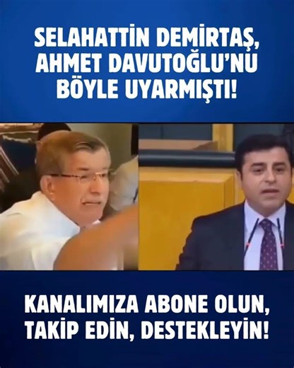 This is how Selahattin Demirtaş warned Ahmet Davutoğlu! #ahmetdavutoğlu #selahattindemirtaş