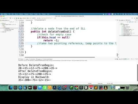 SLL deleteFromEnd Java Implementation