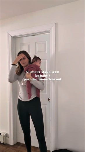 Alysse Gilbert on Instagram: "Don’t judge me based off the state of this room lol!! I was super pregnant when we moved in and I just threw everything in here and now I’m paying the price🫣Sooo if you’re pregnant and haven’t finished your nursery, don’t feel bad 😆 C ome back for part 2- paint, dresser set up, etc! #nursery #nurserydecor #roommakeover #babyroom #thirdbaby"