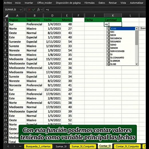 Counting values ​​with dates using COUNTIF #excel #exceltricks #exceltraining