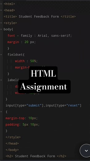 HTML Assignment - 1|| #coding #html #python #programming #shorts #viral