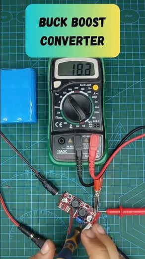 Buck boost converter, Turned 12 volt battery to 26 volt battery #electronics