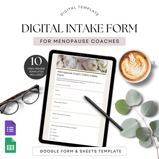 Menopause Coach Digital Intake Form Perimenopause Health Coaching Google Form Client Onboarding Coachee Questions New Customer Welcome Pack - Etsy Australia