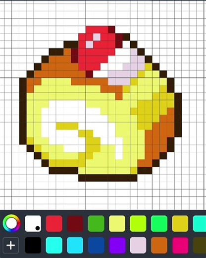 Cute Cake Pixel Art Drawing | Satisfying Coloring
