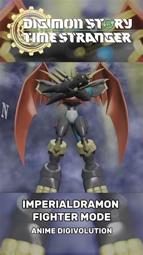 Digimon Time Stranger Imperialdramon fighter mode with Anime Digivolution