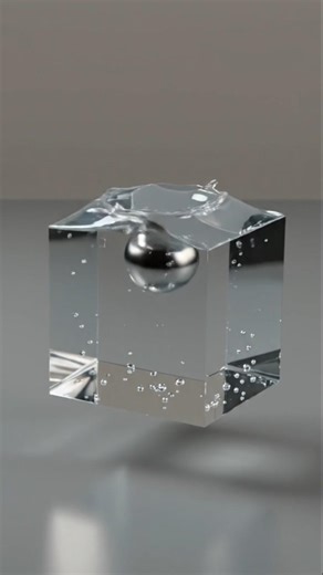 “Water Cube Explodes Into Splash 😳💧 | Satisfying Impact”