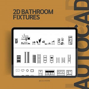 Dessins DWG AutoCAD 2D d'accessoires de salle de bains - Ensemble complet de conception de salle de bains - Etsy France