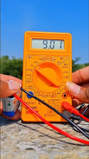 9v battery voltage test #multimeter #youtubeshorts