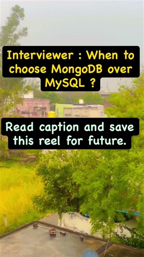 When to choose mongodb over mysql ? #database #coding #projectmanagement #interview #jobs