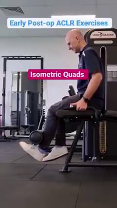 18 reactions | Early post-op ACLR exercises Isometric exercises are...