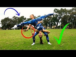 Acro/Gymnastics HANDCUFFED TO MY TWIN Challenge! | The Rybka Twins!