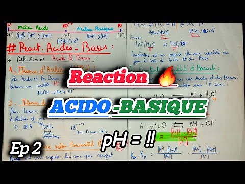 Chimie des solutions ✅️ | Chapitre 1 : Réactions ACIDES BASES 🔥