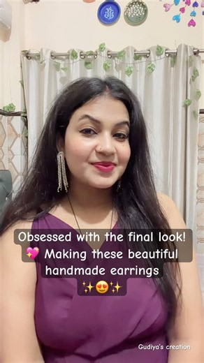 Making these beautiful handmade earrings from scratch. Perfect styling piece #handmadeearrings #diy