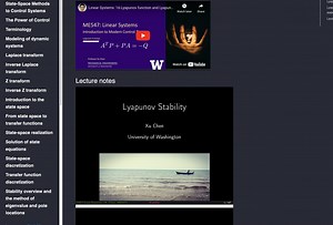 Linear Systems (UW ME 547) | Xu Chen