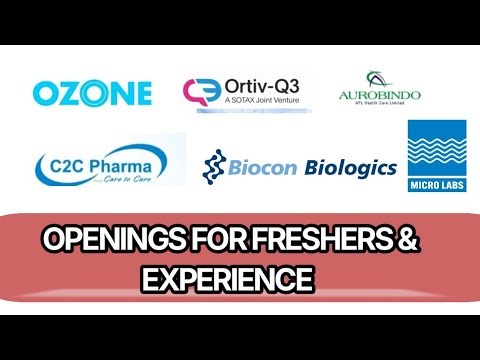 Pharma Jobs 2025 | Ozone, Ortiv-Q3, Aurobindo, Biocon, Micro Labs, C2C Pharma Freshers & Experienced