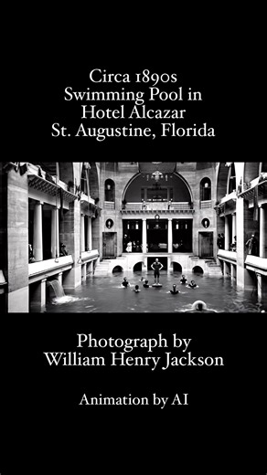 431K views · 6.8K reactions | Circa 1890s photograph by William Henry Jackson of the swimming pool in Hotel Alcazar built by Henry Flagler in St. Augustine, Florida. Today the building serves as Lightner Museum and City Hall. An ongoing exhibition called St. Augustine Through the Lens of William Henry Jackson features more photographs. #photography #staugustine #lightnermuseum #photooftheday #indoorpool #saintaugustine #museum #AI #exhibition | Totally St. Augustine | Facebook